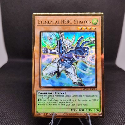 Elemental HERO Stratos MAGO-EN004 Maximum Gold 1st Edition-image