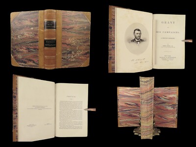 1866 Civil War 1st ed US Grant Campaigns Battle MAPS Vicksburg American Politics-image