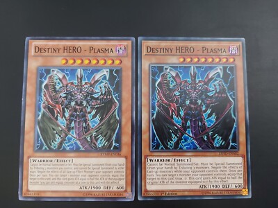 Yugioh - Destiny Hero - Plasma RYMP-EN036 & LEHD-ENA02 Set x2-image