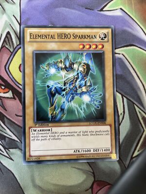 LCGX-EN006 Elemental Hero Sparkman Common 1st Edition NM Yugioh Card -image