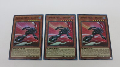 3x DESTINY HERO DASHER  UNLIMITED OP18-EN004  SUPER RARE YUGIOH NM / UNPLAYED-image