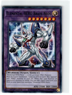 Yu-Gi-Oh! Speed Duel Elemental Hero Brave Neos Common SGX4-ENA26 Lightly Played-image