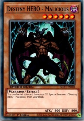 Destiny HERO - Malicious RA03-EN001 Quarter Century Bonanza 1st Edition-image