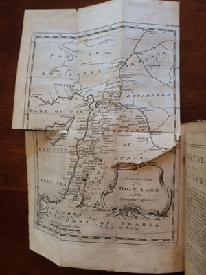RARE 1767 Travels through Turkey in Asia, Holy Land, Arabia, Egypt Jerusalem MAP-image