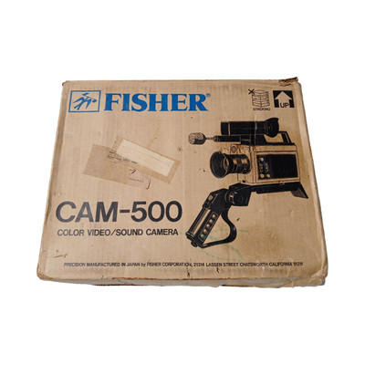 Vintage Fisher Video Colour Sound Camera Cam-500 With Original Box Rare -image