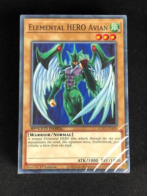 YUGIOH ELEMENTAL HERO AVIAN SPEED DUEL SGX1 SEALED DECK! NO BOX-image