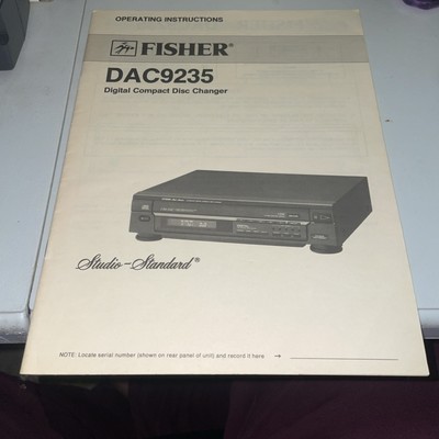Fisher DAC9235 Digital Compact Disc Changer MANUAL ONLY-image