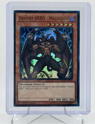 Yugioh Destiny Hero Malicious 1st Ed Ultra Rare LEHD-ENA04 NM-image