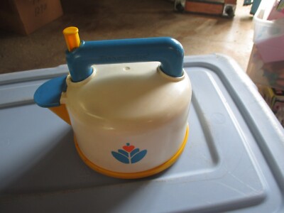Vintage Fisher Price FUN WITH FOOD Whistling Tea Kettle Teapot-image