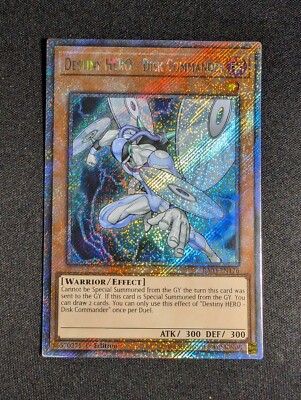 Yugioh - Destiny HERO - Disk Commander RA03-EN193 1st Platinum Secret Rare NM-image