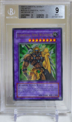 2005 YuGiOh EEN-EN035 Unlimited Elemental HERO Wildedge UR BGS 9-image