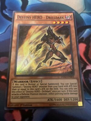 Destiny HERO - Drilldark DESO-EN001 (Super Rare) 1st Edition-image