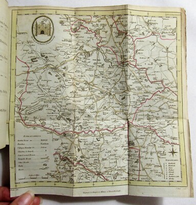 Antique 1789 HISTORY OF THE CASTLE, TOWN & FOREST OF KNARESBOROUGH Travel w/ Map-image