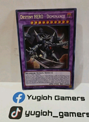 YUGIOH DESTINY HERO DOMINANCE SECRET MP20-EN064 1 ST EDITION LIGHT PLAYED -image