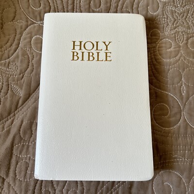Holy Bible KJV Red Letter Concordance Dictionary Maps Nelson 162 White Cover-image