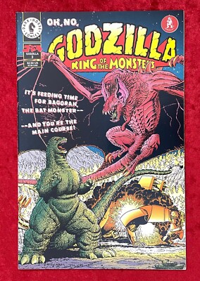 Godzilla King Of The Monsters #3, Dark Horse, 1995; Art Adams cover; Bagorah-image