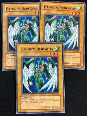 YUGIOH ELEMENTAL HERO AVIAN TLM-EN001 1ST COMMON X3 (LP)-image