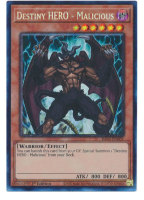 Destiny HERO - Malicious - RA03-EN001 - Prismatic Collector's Rare -image