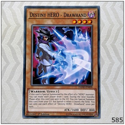 Destiny HERO - Drawhand - DANE-EN009 - Common 1st Edition Yugioh-image