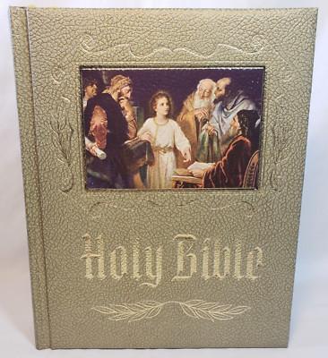 Heirloom Holy Bible King James Version 1971 Red Letter Edition Pictorial Pronoun-image