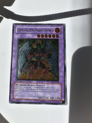 YUGIOH: ELEMENTAL HERO PHOENIX ENFORCER, EOJ-EN032 , 1ST EDITION, ULTIMATE RARE-image
