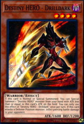 1X NM Destiny HERO - Drilldark - LEHD-ENA11 - Common 1st Edition yugioh-image