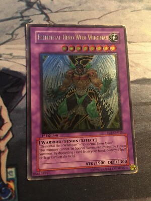 Elemental Hero Wild Wingman EOJ-EN035 1st Ed Ultimate Rare Yugioh Card HP-image
