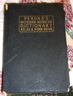 VINTAGE PERUNAS MODERN WEBSTERS DICTIONARY ATLAS & HYMN BOOK 1940 CENSUS ESTATE-image