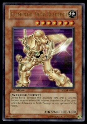 Yu-Gi-Oh! 1st Edition Elemental Hero Bladedge #YSD-EN019 Light Play-image