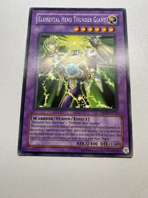 Yu-Gi-Oh! Elemental Hero Thunder Giant Rare Unlimited DP1-EN011 HP-image