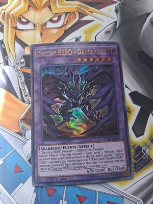 Yugioh! LP Destiny HERO - Dangerous - BLHR-EN063 - Ultra Rare - 1st Edition Ligh-image