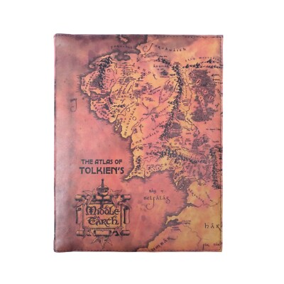 The Atlas Of Tolkien's Middle Earth - Leather Covered, Wood Hardback Book-image