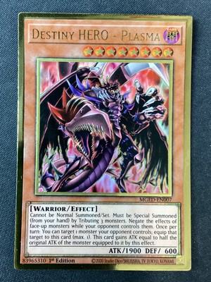 Yu-Gi-Oh TCG #MGED-EN007 Destiny HERO 1st Edition Premium Gold Rare LP-image