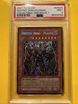 YuGiOh DESTINY HERO - PLASMA #CT04-EN003🔥PSA 9 MT🔥LIMITED ED-2007 SECRET RARE-image
