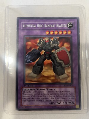 Elemental Hero Rampart Blaster Yu Gi Oh 1st Edition DP1-EN012 Rare-image