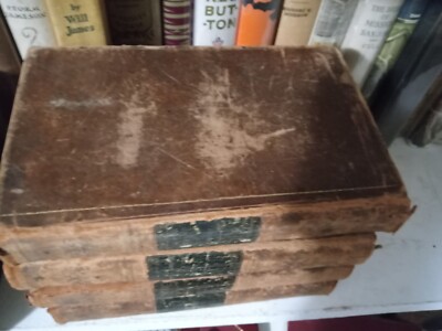 1825  Charles Rollins  Ancient History of World   4 vols leather Maps foldouts-image