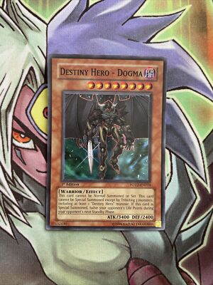 POTD-EN014 Destiny Hero - Dogma Super Rare 1st Edition NM Yugioh Card-image