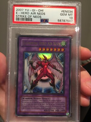 YUGIOH - Elemental Hero Air Neos Ultra rare STON-en034 unlim PSA 10 POP 5-image