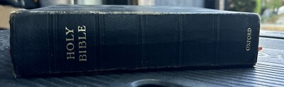 Antique 1920s Holy Bible Oxford-Old and New Testaments - Leather W/ Color Maps-image