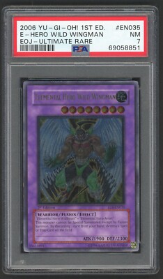 ELEMENTAL HERO WILD WINGMAN YUGIOH ENEMY JUSTICE EOJ-EN035 1st Ed ULTIMATE PSA 7-image