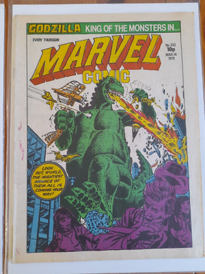 Marvel Comic #333 Mar 1979 FINE+ 6.5  Herb Trimpe Godzilla #1 cover art-image
