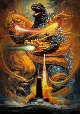 72586 Godzilla vs. King Ghidorah Movie 1991 Wall 24x18 POSTER Print-image