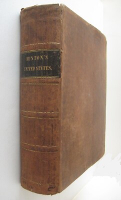 Hinton 2 Vol 1834 UNITED STATES HISTORY & TOPOGRAPHY Map Engravings Full Leather-image