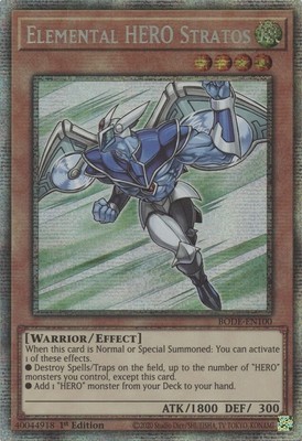 Yugioh! Elemental HERO Stratos - BODE-EN100 - Starlight Rare - 1st Edition Near -image