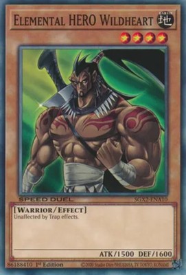 Elemental HERO Wildheart - SGX2-ENA10 - Common - 1st Edition - Near Mint-image