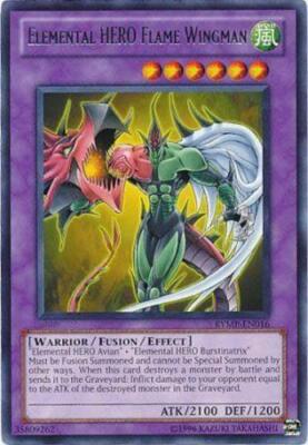 Yugioh! LP Elemental HERO Flame Wingman - RYMP-EN016 - Rare - Unlimited Edition -image