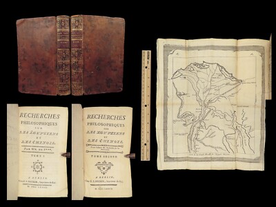 1772 EGYPT and CHINA Architecture Science Jesuit MAP 2v Cornelius de Pauw-image