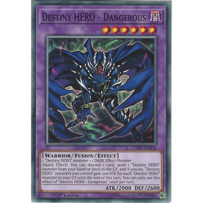 ( DESTINY HERO - DANGEROUS ) - Common - LEHD-ENA34 - 1st - NM - Yu-Gi-Oh-image