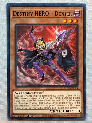 Yugioh 2022 Tin of the Pharaoh's Gods Destiny HERO - Denier MP22-EN199 -image