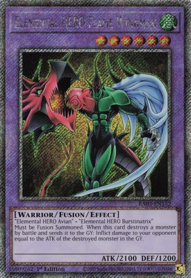 Yugioh Elemental HERO Flame Wingman RA03-EN152 - Platinum Secret Rare-image